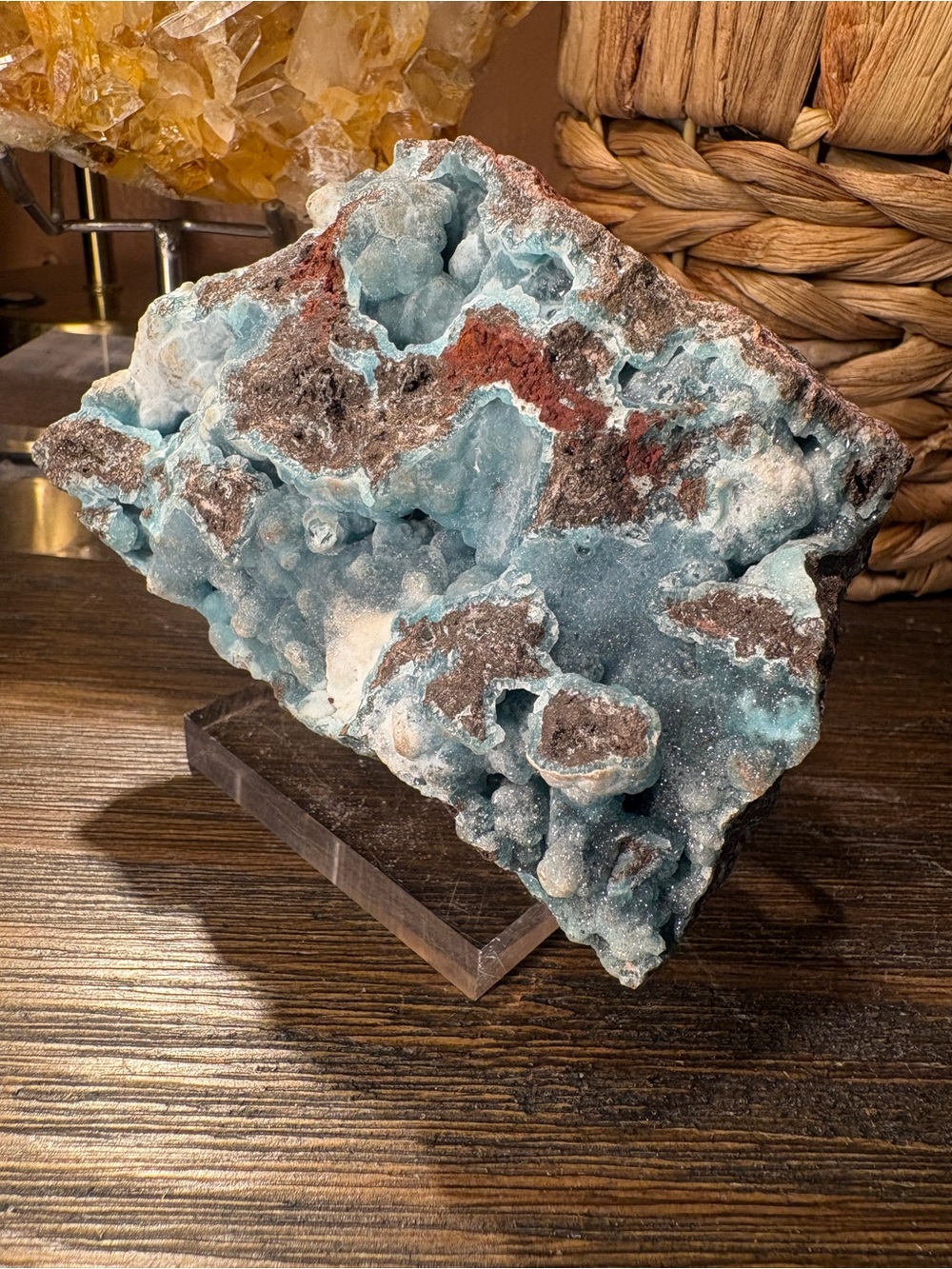 Blue Botryoidal Smithsonite Specimen - Picture 4 of 8